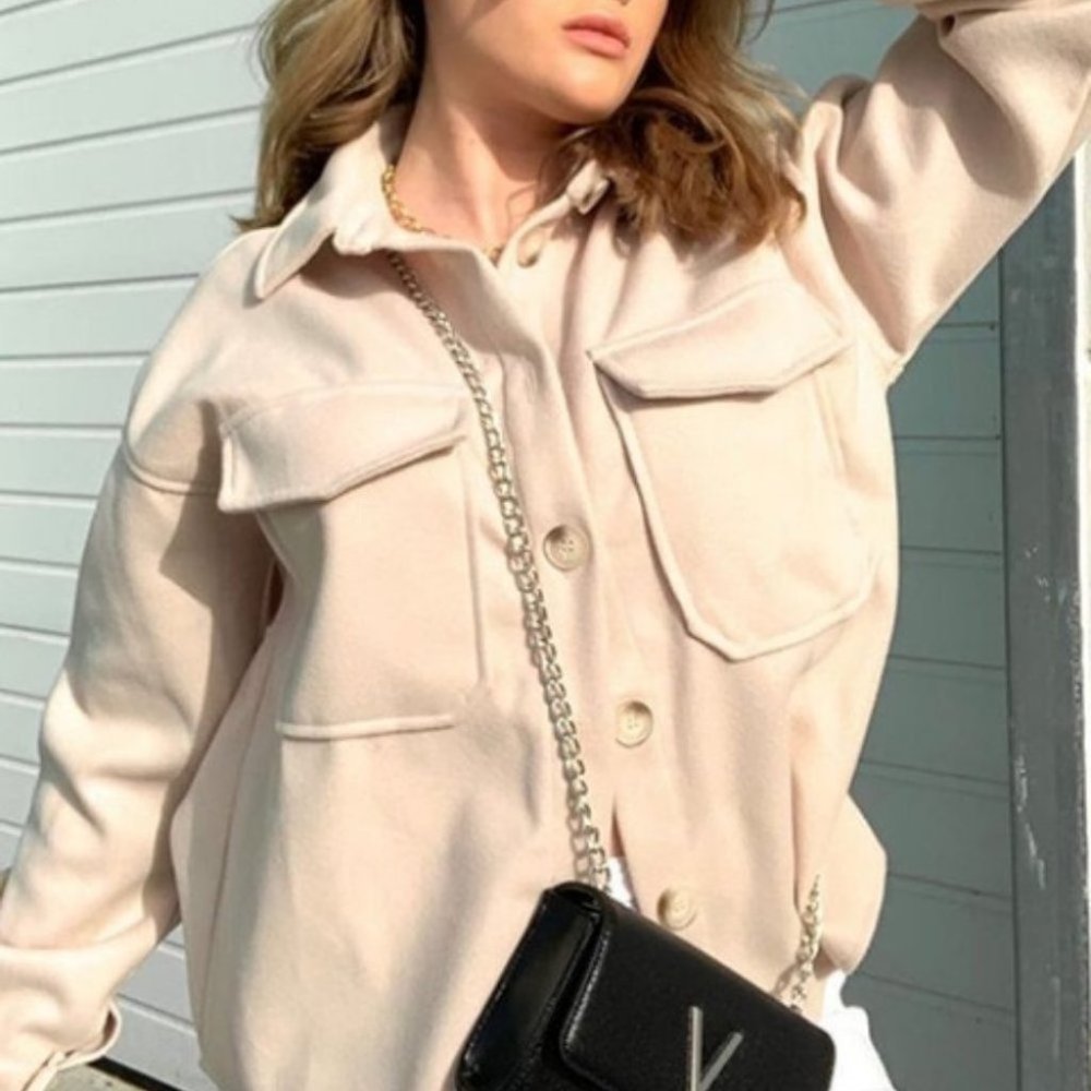 CASUAL DOLLZ Flap Pocket High Low Hem Coat - Picture 9 of 11